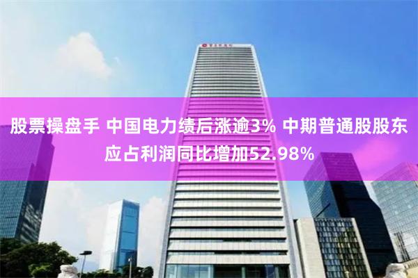 股票操盘手 中国电力绩后涨逾3% 中期普通股股东应占利润同比增加52.98%